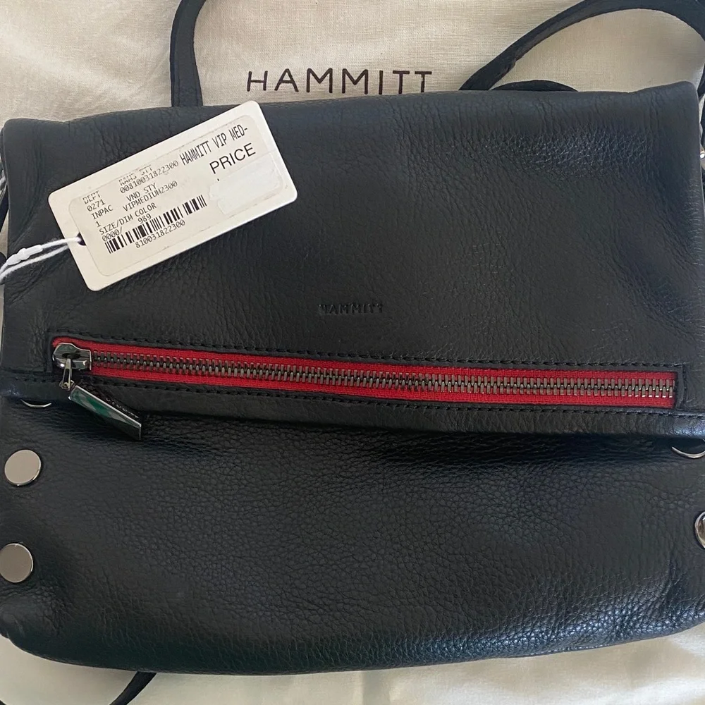 Hammitt VIP Med Red Zip Crossbody Bag - Picture 7 of 13